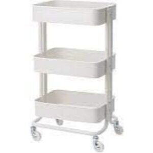 Raskog IKEA Home Kitchen Storage Utility cart 13 3/4x17 3/4x30 3/8 " white